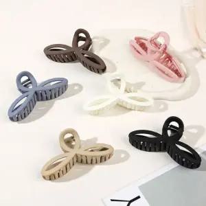 [콩심팥심]빅집게핀 긴머리 세잎 헤어핀 무광집게핀 올림머리핀