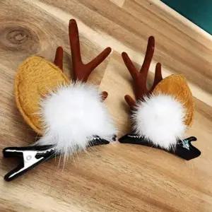 집게핀 사슴 크리스마스 머리장식 헤어핀 연말파티 한