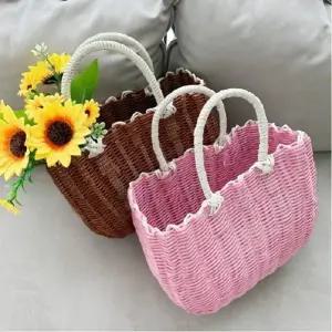 지앤지 라탄 피크닉 빨대 가방스트로우백 여름 바캉스 백 내추럴 무드 토트백