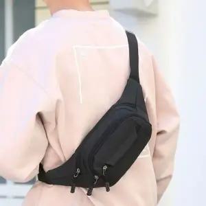 ( )남자 크로스 슬링 백 여자 미니 메신저 가방 블랙