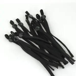 페이스 마스크 조절 가능 이어 루프 - 12개 블랙