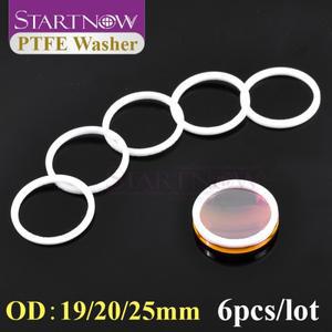 Startnow CO2 초점 렌즈 PTFE 와셔 조각 절단 도장 개스킷 직경 18mm 20mm 미끄럼 방지 보호 로트당 6 개