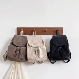 프론트 투 포켓 백팩 배낭 여자 여성 가방 책 학생 에코