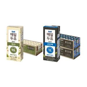 매일두유 99.9 190ml, 24개 + 검은콩 고단백 190ml, 24개
