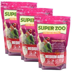 슈퍼주 프리미엄 앵무새모이 700g x3개 먹이 왕관 모란 퀘이커 코뉴어 새사료