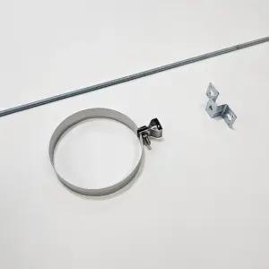 연통고정행거세트 125mm /스텐연통 화목난로 벽난로 연도 파이