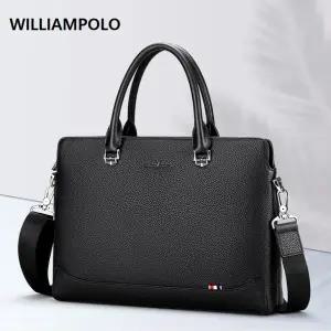 WilliamPOLO 193041 명품 소가죽 서류가방 남자 남성 크로스백 노트북가방 윌리엄폴로