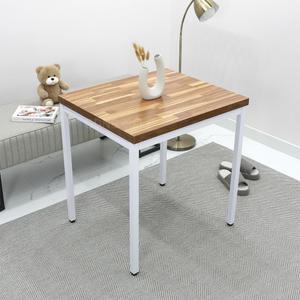 WH7560 화이트 30각다리 테이블 W750 x D600 /2인용식탁/미니식탁