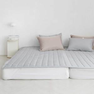 아망떼 패밀리 침대패드 고밀도 순면 이음선없는 누빔패드 고정밴드 대형