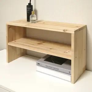 원목 양발이 선반 2단 560 삼나무 ㄷ자선반 인서트 틈새 공간활용 받침대 미니 수납장 피규어 진열장 주문제작