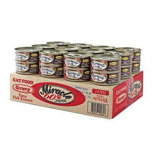 [제오라이트코리아]미라클60 그레이비 고양이캔 24개입-참치생선