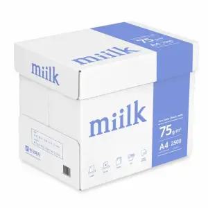Miilk A4용지 75g 1박스(2500매) 밀크