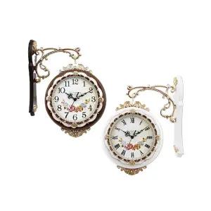 리빙에디션 로코코 양면 시계 럭셔리 엔틱 인테리어 벽시계 집들이 선물 앤틱