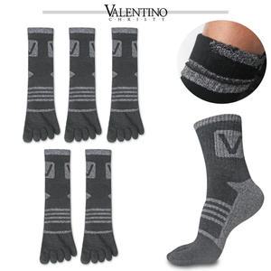 VALENTINO.C 남성용 두께감 1CM 'V' 쿠션 두꺼운 발가락양말 [통파일 장목]5켤레묶음