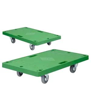 손잡이 없는 달리 중형 그린 투명