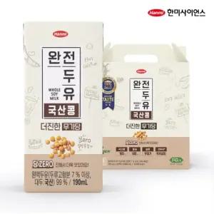 [한미]완전두유 더진한 국산콩 무가당 190ml 16팩