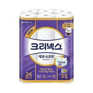 크리넥스 데코소프트 3겹 35m 24롤 1개