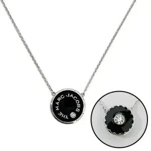 메달리온 팬던트 목걸이 네크리스 / 블랙 실버 (M0017166 003) [당일]