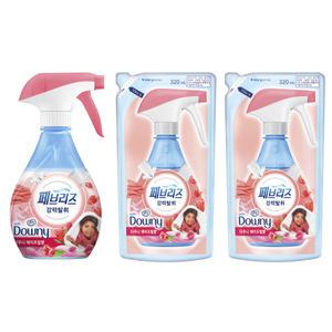 페브리즈 섬유탈취제 다우니 에이프릴향 370ml 본품 1개 320ml 리필 2개 세트