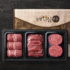[농협안심한우] 1등급 한우 선물세트 1.2Kg (꽃등심/모듬구이/불고기)