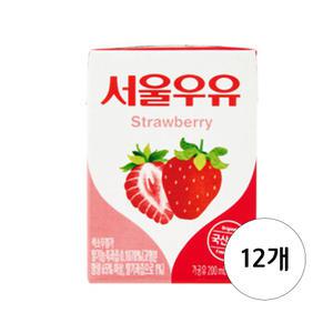 서울우유 멸균 딸기우유 200mlx12개