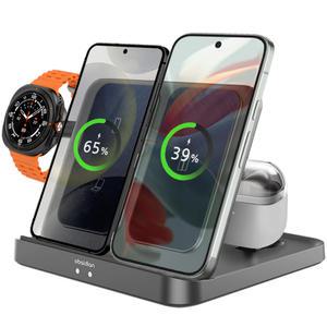 3in1 핸드폰 고속 무선충전 거치대 갤럭시 시리즈 CT-WS23S 폴드7 플립7 S25 S24 갤럭시워치 버즈