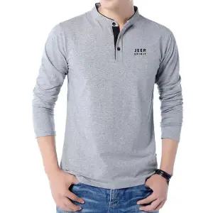 지프 스피릿 남성 베이직 헨리넥 긴팔 티셔츠 305001