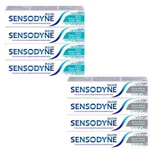 센소다인 엑스트라 딥클린 치약, 120g, 4개 + 센소다인 엑스트라 화이트 치약, 120g, 4개