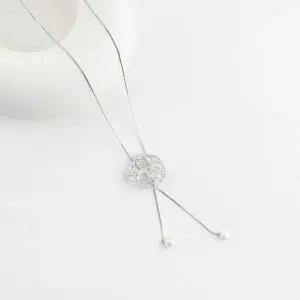 [하프클럽/]여자 실버 루프 럭셔리 사슬 주얼리 목걸이