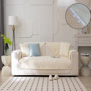 홈메이드 리프 순면 쇼파패드 안밀리는 매트 사계절 쇼파커버 2번