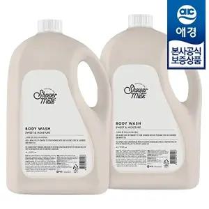 [애경]샤워메이트 스위트 앤 모이스처 대용량 바디워시 4L x2개 +펌프증정