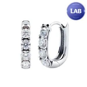 [한국금다이아몬드] 14K 랩 다이아몬드 귀걸이 2.5mm 원터치 랩다이아