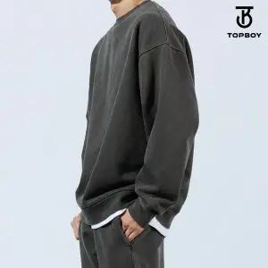 [하프클럽/탑보이]헤비듀티 피그먼트 오버핏 맨투맨 (TOP135)