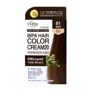 자연으로 비파 헤어컬러크림20 B1흑갈색 200ml 덕용