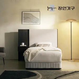 까르뎅차콜 패브릭 LED 호텔 침대 투매트리스 프레임 SS+유로탑+400협탁1