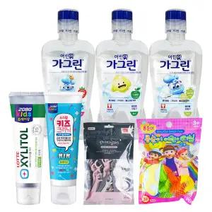 유아 어린이치약 x10개 2080 키즈 자일리톨 키즈크리닉 어린이가그린 치실