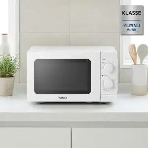 위니아 전자레인지 20L WKRM200BGWWM(A) 화이트 미니 소형 회전 원룸 전자렌지