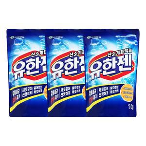 유한양행 유한젠 산소계 표백제 분말 리필 1kg X 3개