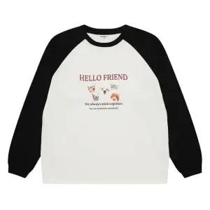 [에꼴리에] 여자 봄이월 프렌즈전사배색라글란티(25A3457)