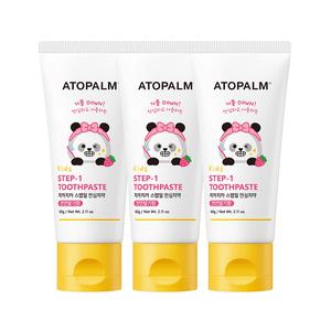 아토팜 키즈 치카치카 스텝일 안심치약 천연딸기향 60gx3개 구강관리