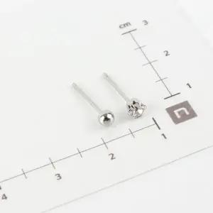 [다잇템]여자 큐빅볼 믹스 세트 심플 은색 귀걸이