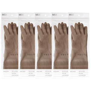 생활공작소 라텍스 고무장갑 밴드형 베이지 5개