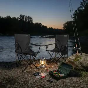 버팔로 접이식 캠핑의자 경량체어 블랙 2P 보관가방 포함