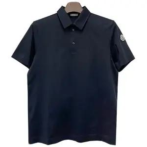 [명품] 25SS 남성 로고 패치 코튼 피케 폴로 반팔티 네이비 8A00018 8390X 778