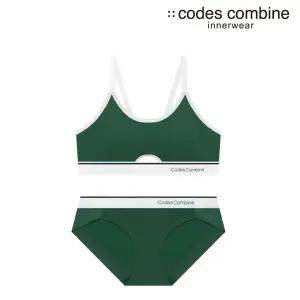 [코데즈컴바인이너웨어](강남점)프론트홀 스포츠 그린 브라세트(CDWBR414GR+CDWBP414GR)