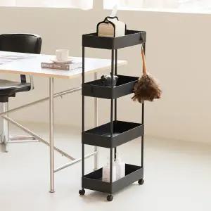 모던데일 4단 무빙 트롤리 수납선반