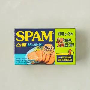 CJ 스팸25% 라이트 200g*3입