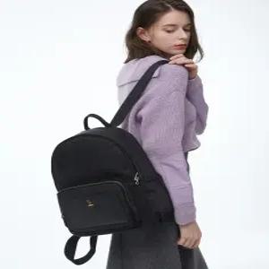 헤지스 액세서리 여성 24FW [스테디셀러]블랙 단색 나일론 백팩 WIBA4F706BK