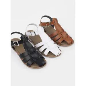 [하프클럽/]피셔맨 여성 플랫샌들 1cm