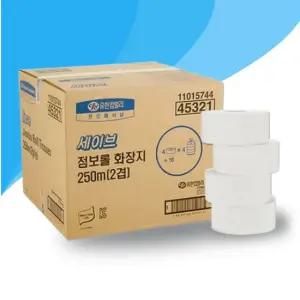 점보롤 화장지  세이브 250M 2겹 4롤 X 4팩 총16롤) 박스 45321